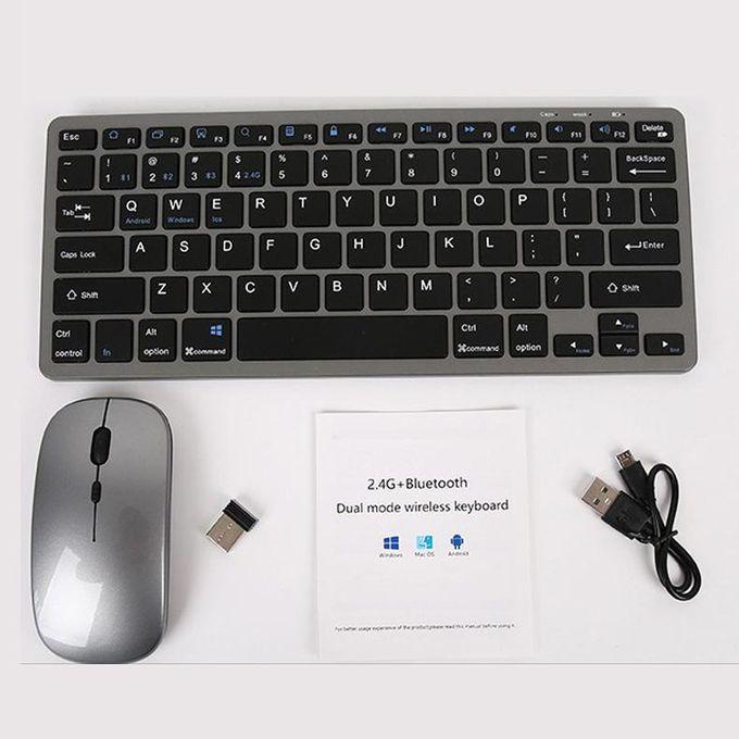 MIDIA 10inch BT Rechargeable Mini Keyboard Mouse Combo (2.4G/Bluetooth5.0/3.0)