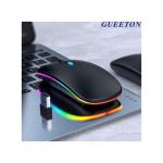 LED 2.4G Rechargeable Wireless Mouse Black