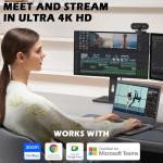 OIPETLUCK 1080P Webcam with Microphone, USB HD Camera, Webcam for Laptop Auto Focus, Noise Reduction Mics, Computer Camera for Streaming, Video Calling, Skype, Teams, Zoom, PC, Computer-(FT)