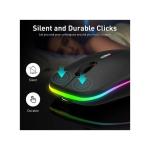 LED 2.4G Rechargeable Wireless Mouse Black