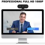OIPETLUCK 1080P Webcam with Microphone, USB HD Camera, Webcam for Laptop Auto Focus, Noise Reduction Mics, Computer Camera for Streaming, Video Calling, Skype, Teams, Zoom, PC, Computer-(FT)