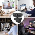OIPETLUCK 1080P Webcam with Microphone, USB HD Camera, Webcam for Laptop Auto Focus, Noise Reduction Mics, Computer Camera for Streaming, Video Calling, Skype, Teams, Zoom, PC, Computer-(FT)