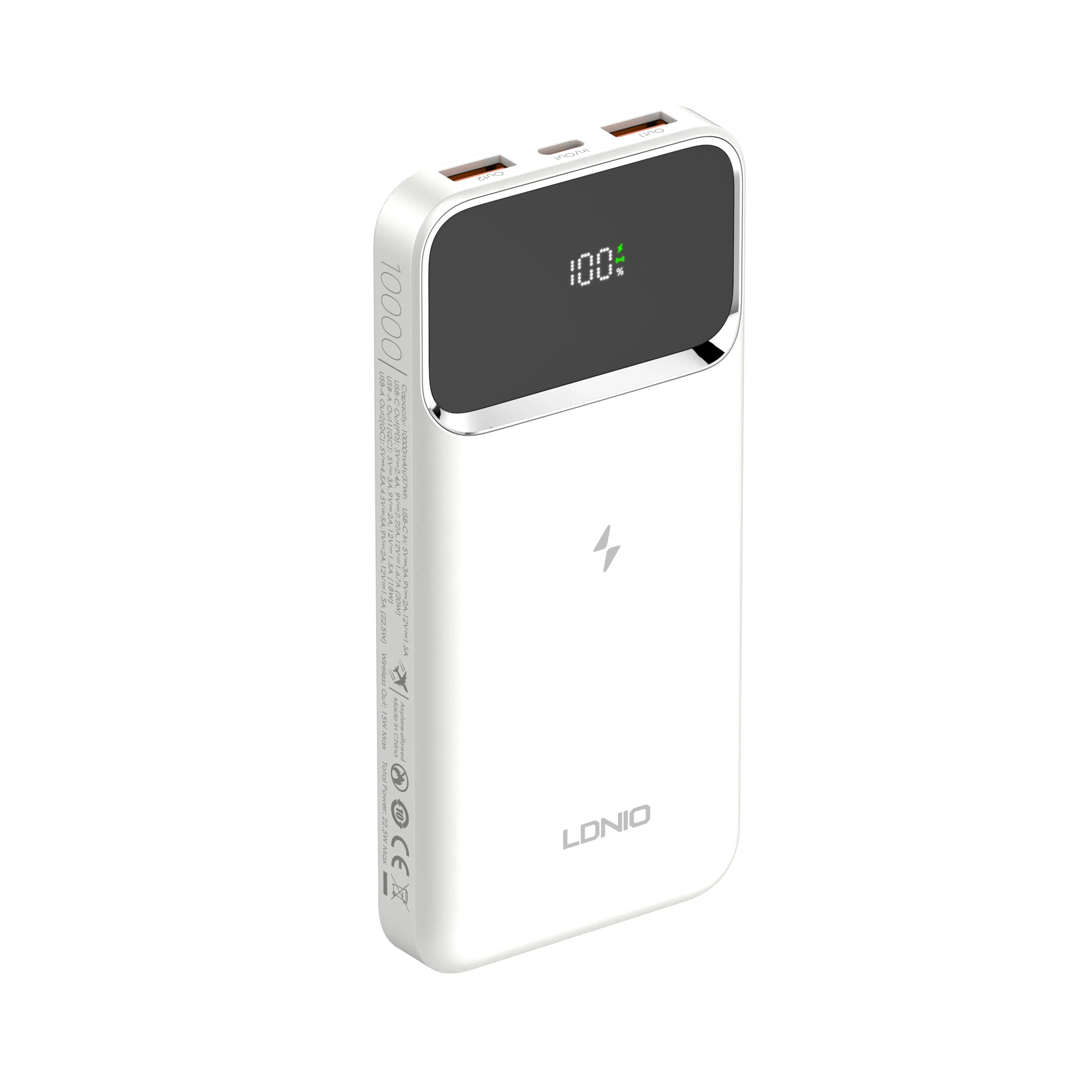 Wireless Charging Ldnio Pq11 Powerbank with Fast Charging Capability Portable Power Bank